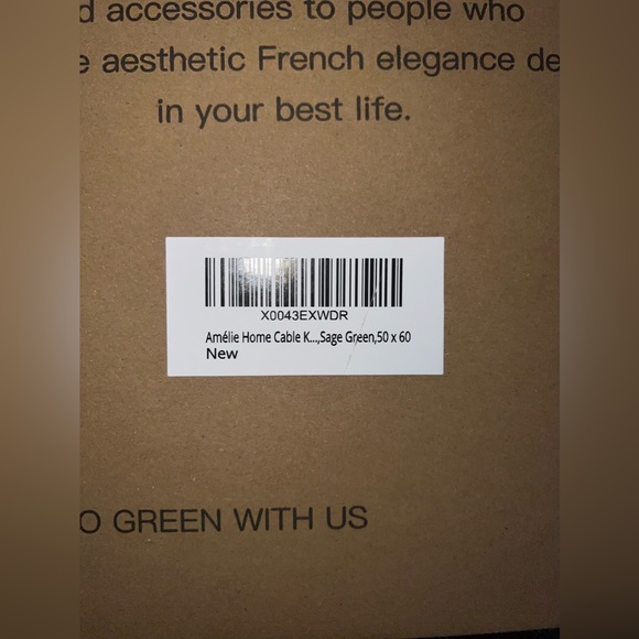 Amélie Home Cable Knitted, Chenille Chunky Knit Throw Blanket, 50 x 60 - NWT - Picture 8 of 8